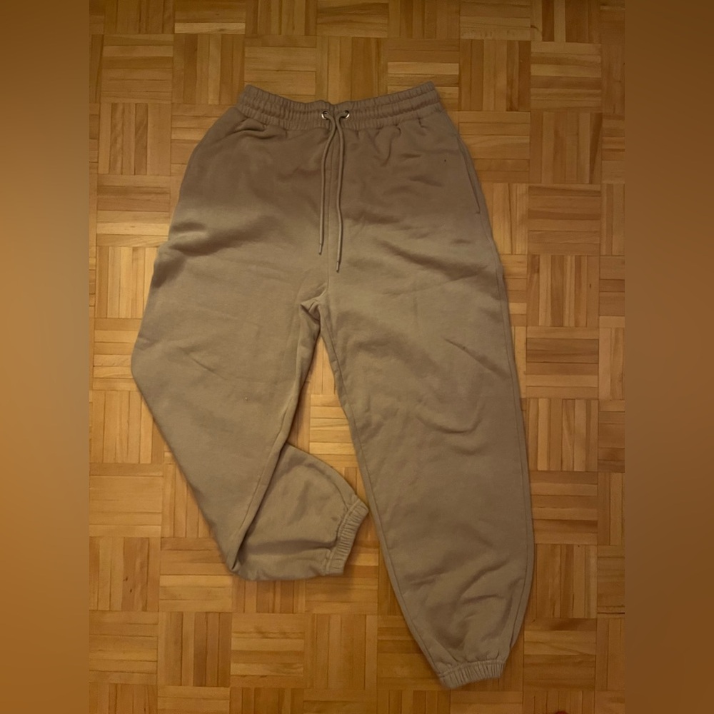 Urban Planet High Rise Baggy Tan Cuffed Jogger (Size M)